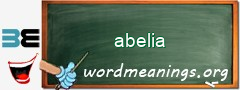 WordMeaning blackboard for abelia